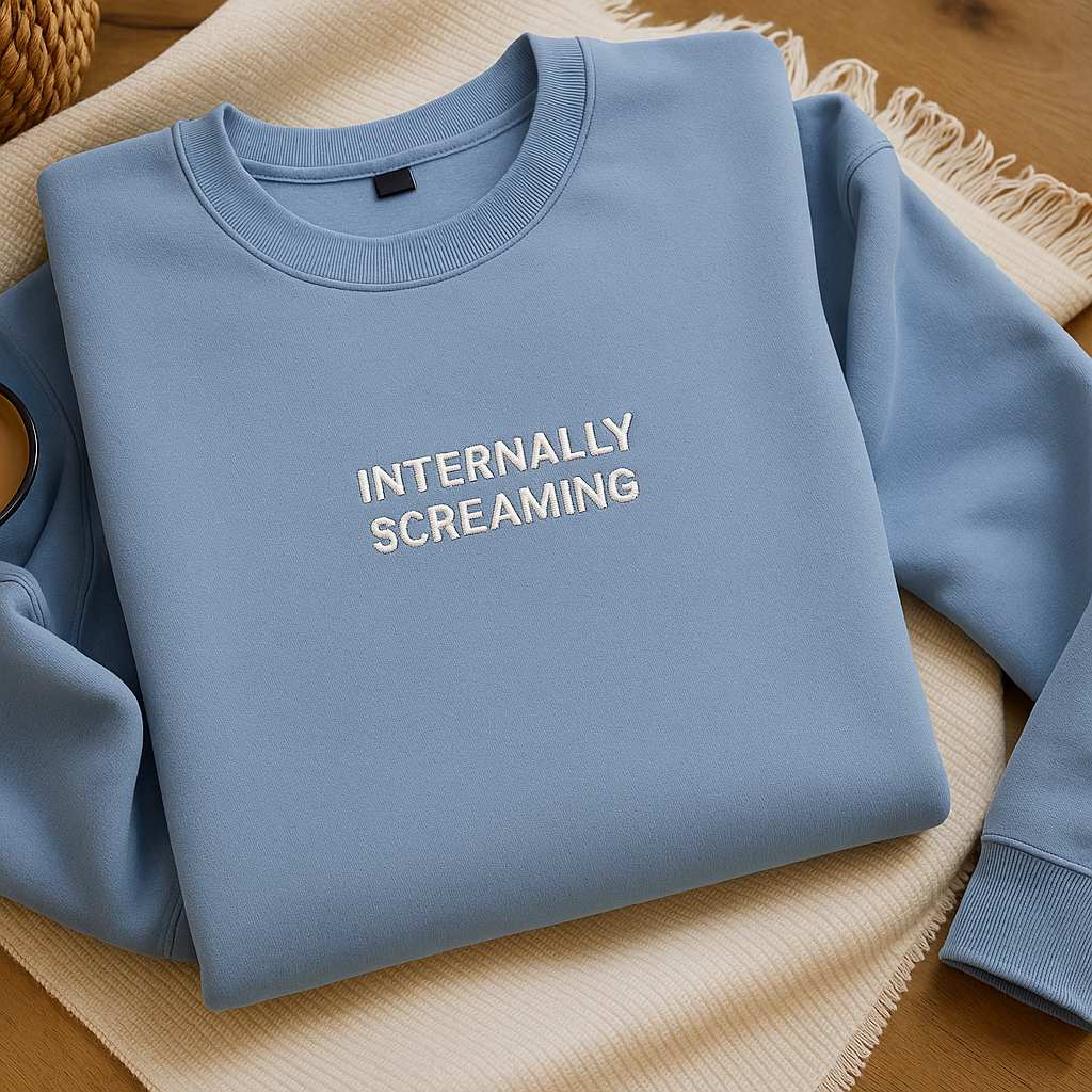 Internally Screaming - Embroidered Crewneck