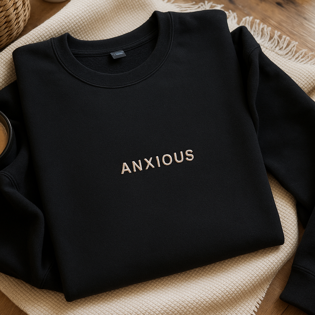 Anxious - Embroidered Crewneck