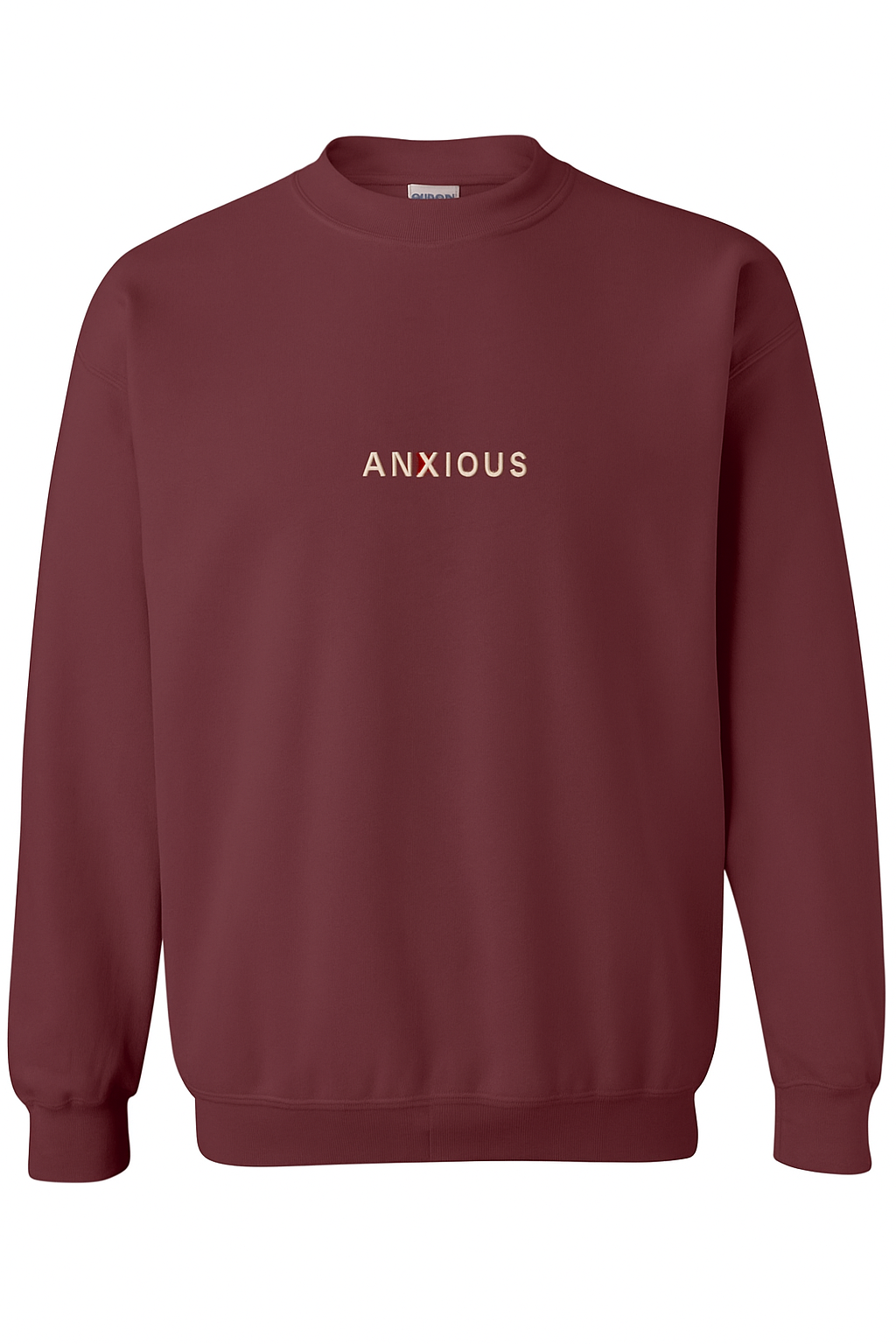 Anxious - Embroidered Crewneck